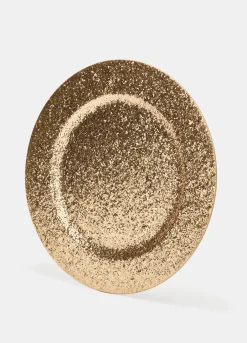 Vassoio ovale con paillettes