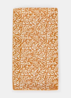 Vassoio rettangolare in ceramica a fiori